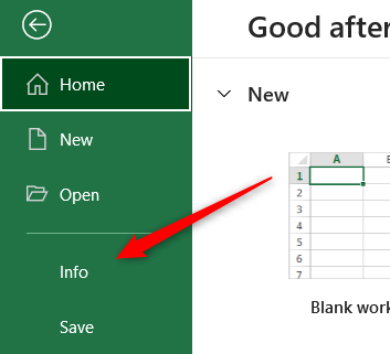 Выберите Сведения в меню Файл