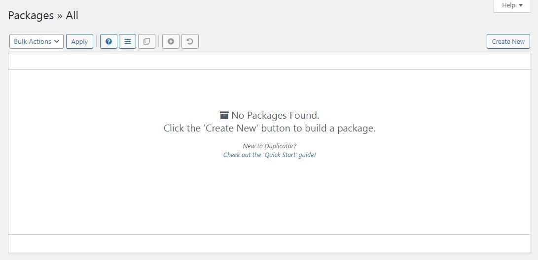 Скриншот настроек Duplicator