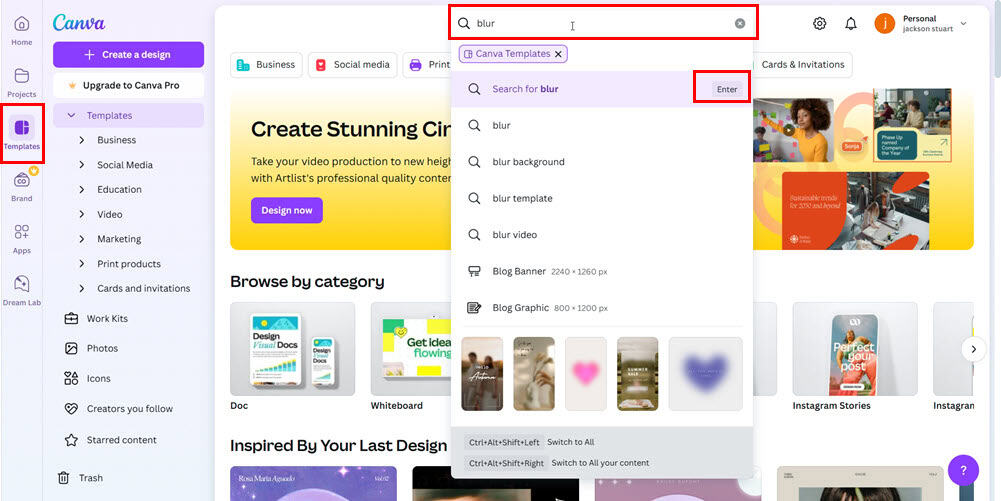 Поиск шаблонов с запросом размытие