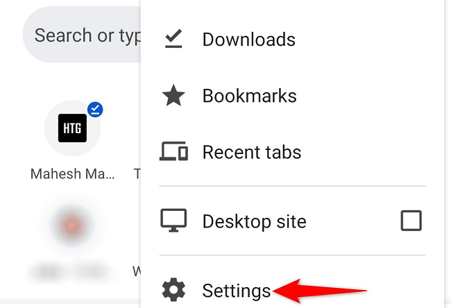 Выберите «Настройки» в меню.