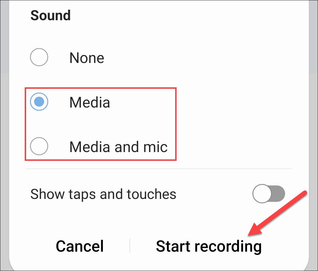 Выберите звуковой источник и начните запись.