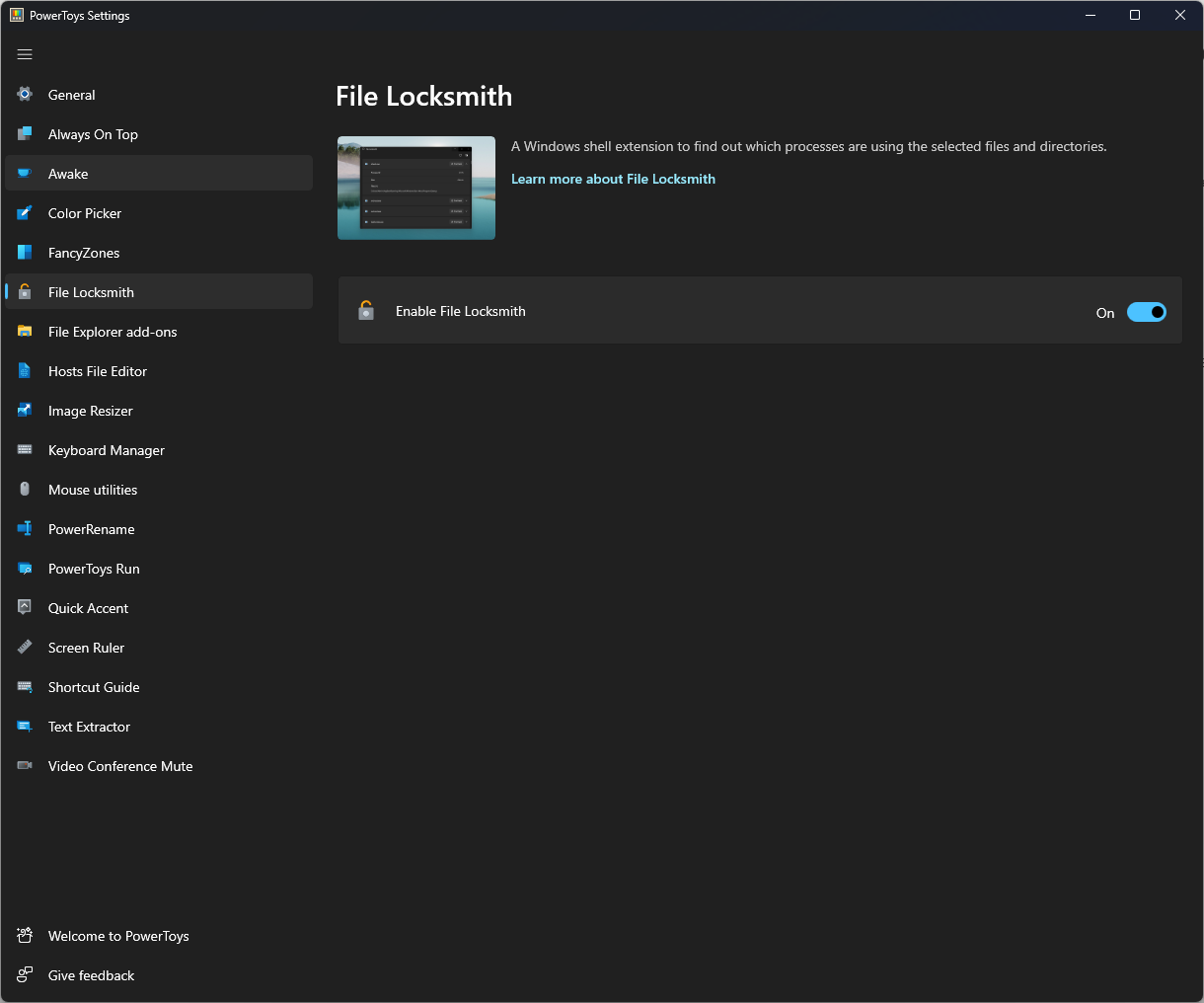 File Locksmith показывает процессы, держащие файлы