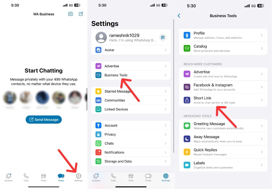 Процесс переноса аккаунта в WhatsApp Business