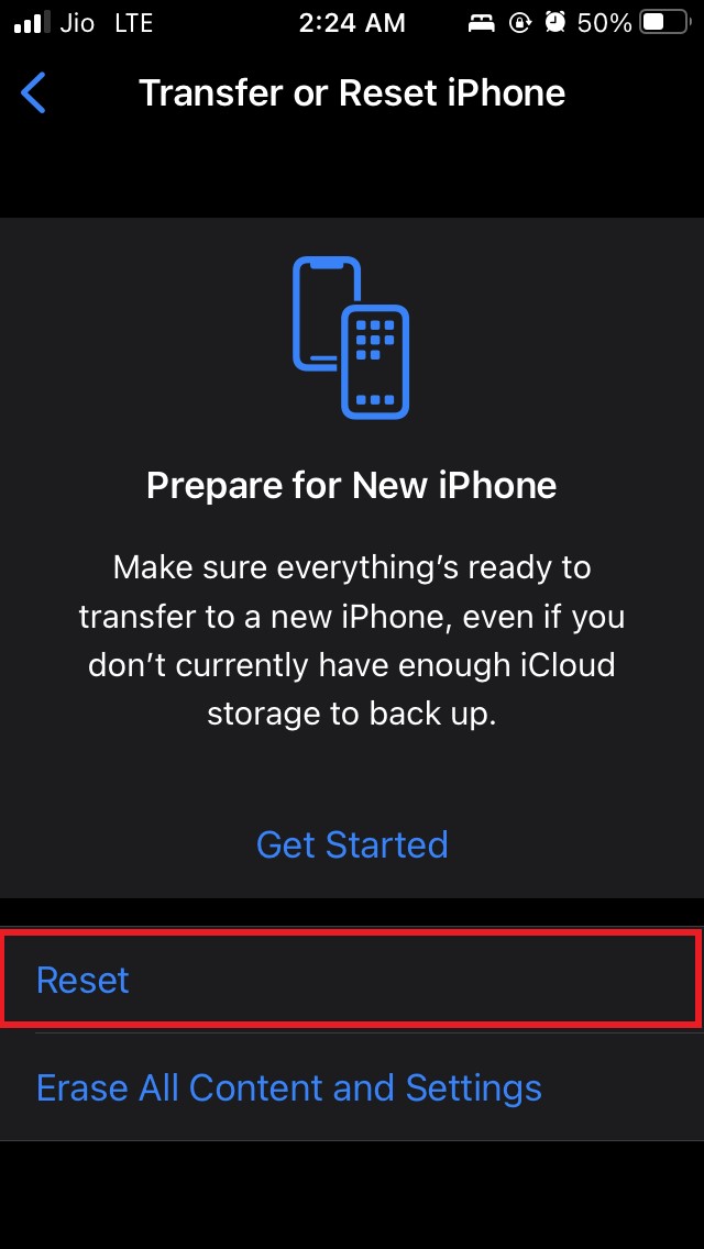 Кнопка Сброс в iOS