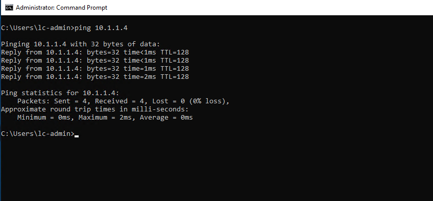 Отправка ICMP-пакетов с первой ВМ на вторую