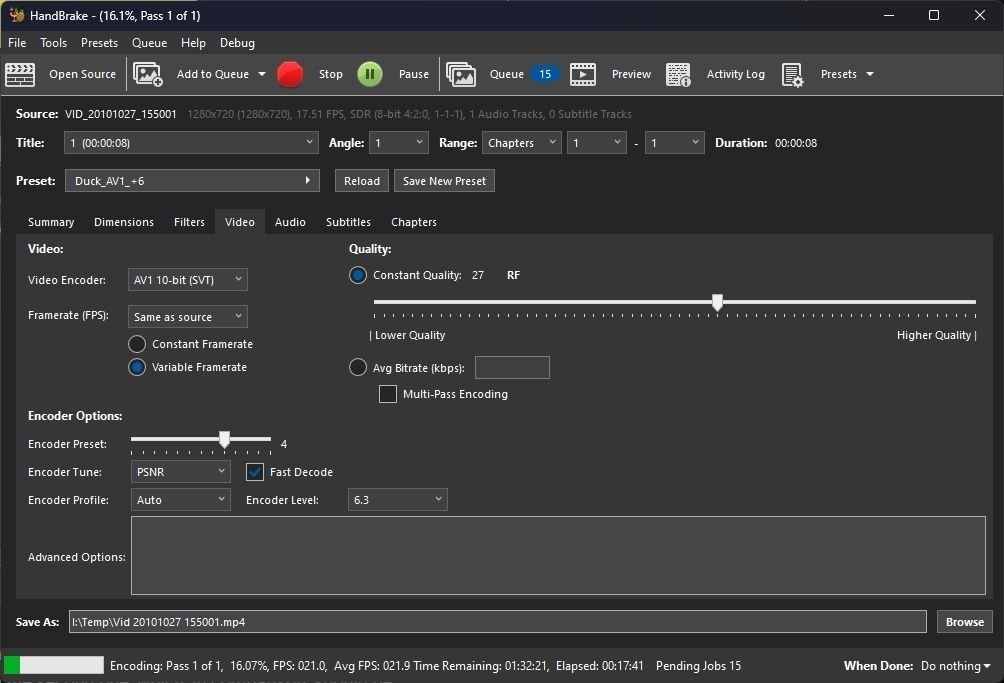 Пакетная обработка и скорость кодирования (FPS)