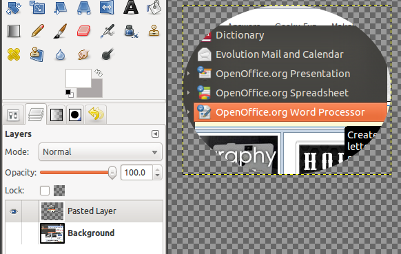 Фоновый слой скрыт и масштабирован