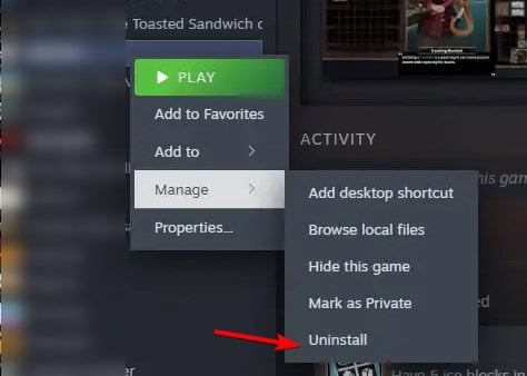 Steam-Bibliothek: Black Ops 6 Deinstallation