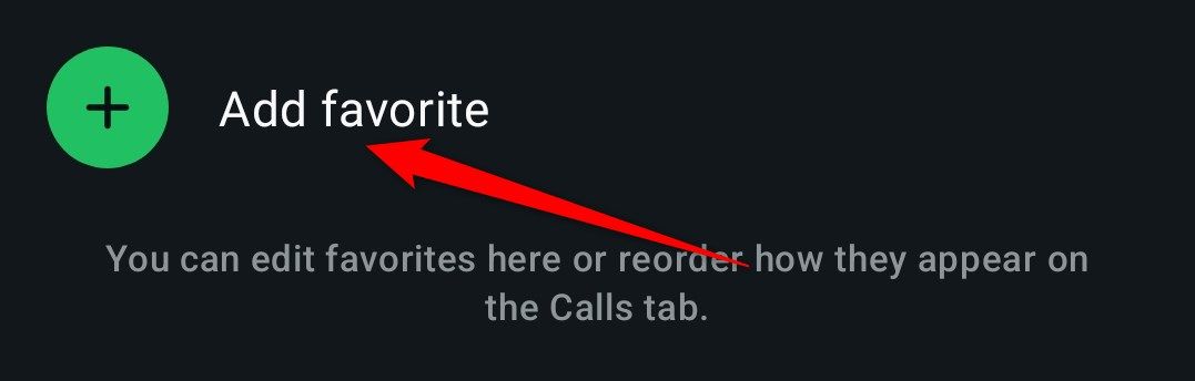 Экран избранного в WhatsApp