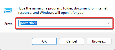 Terminale PowerShell con richieste di autorizzazione
