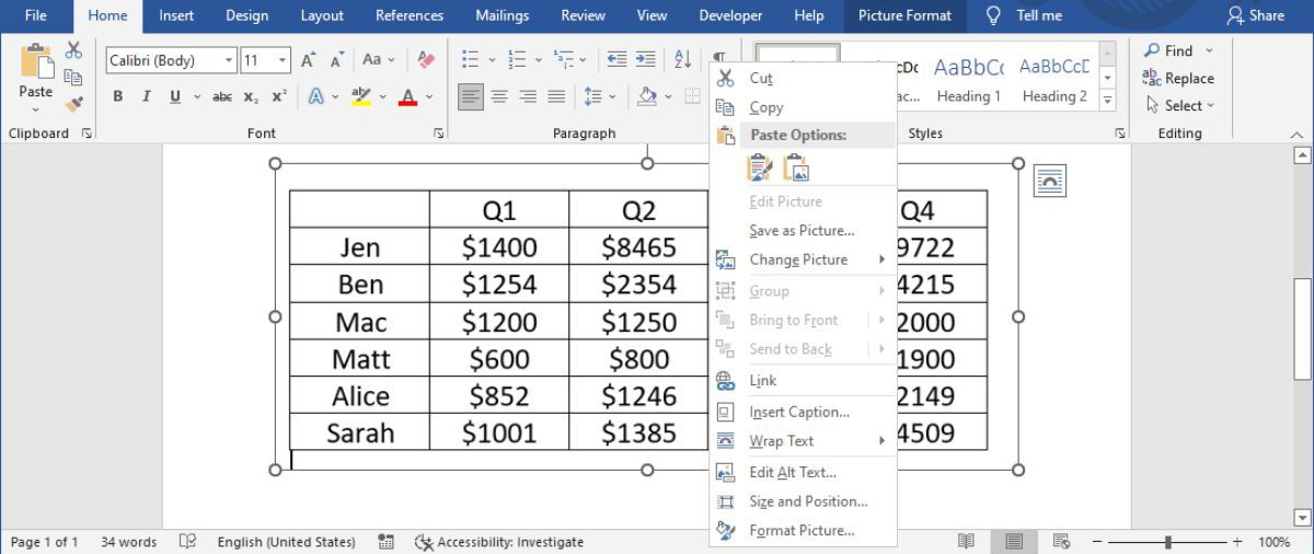 Сохранение изображения из Microsoft Word