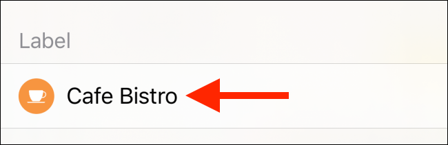 Нажмите на поле с меткой, чтобы изменить название