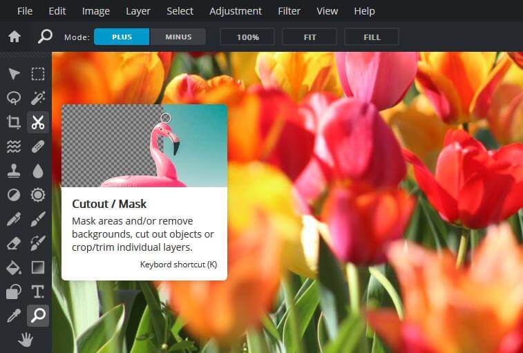 Pixlr E Photoshop browser