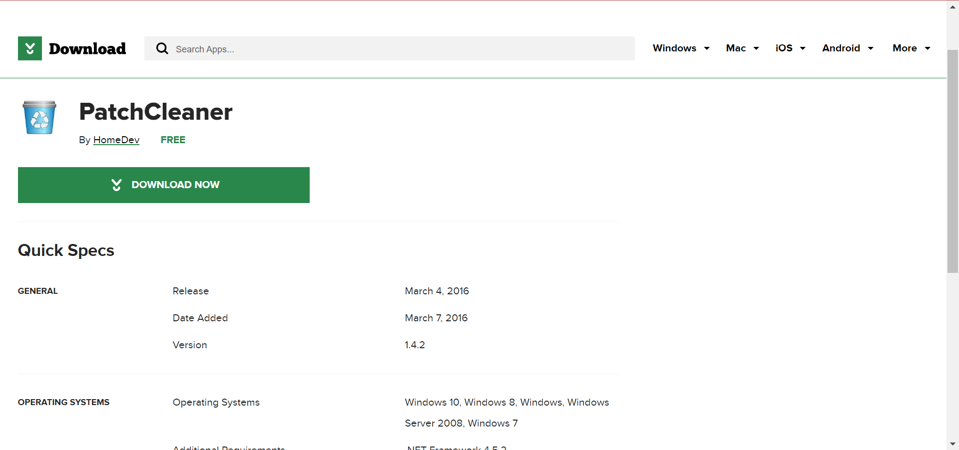 Скачать PatchCleaner