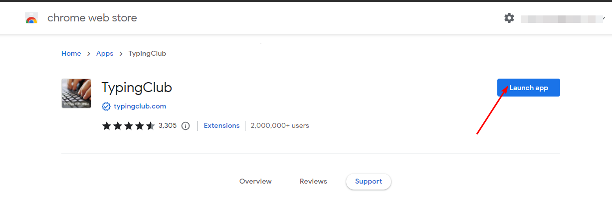 Кнопка «Запустить приложение» в Chrome для запуска расширения