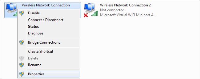 Свойства сетевого адаптера, выбор TCP/IPv4