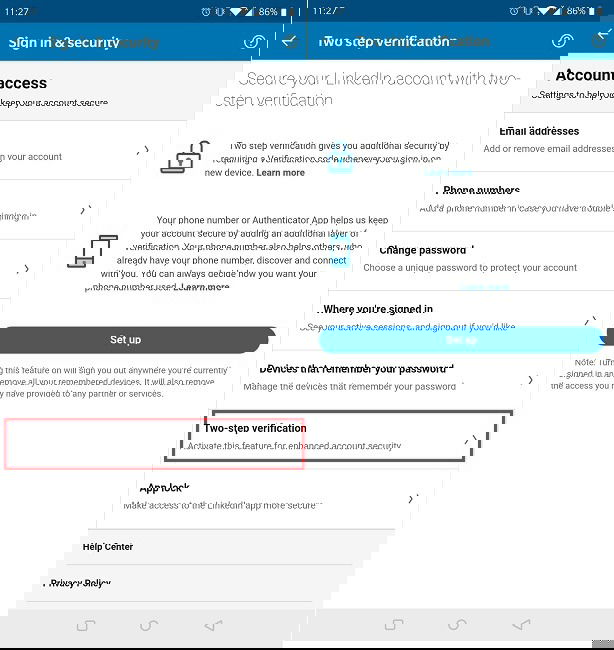 Activer 2FA LinkedIn mobile