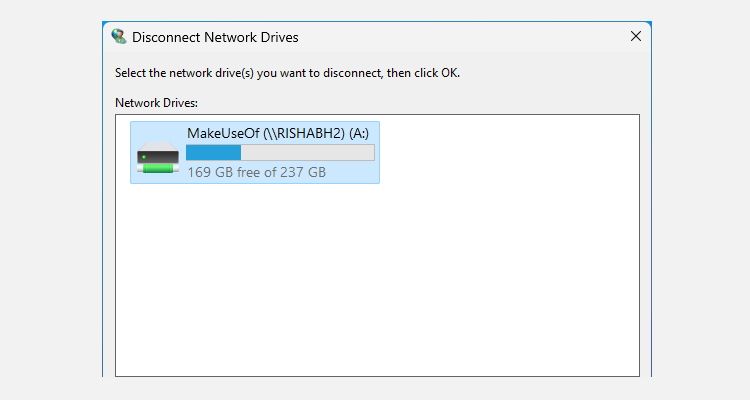 Disconnect Mapped Drive In Windows