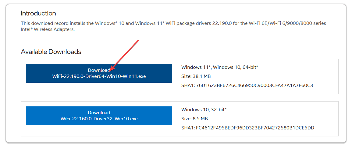 Загрузка драйвера адаптера с сайта производителя