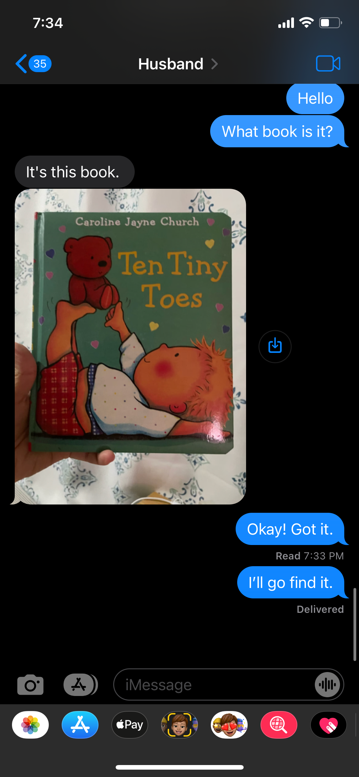 Изображение в Сообщениях