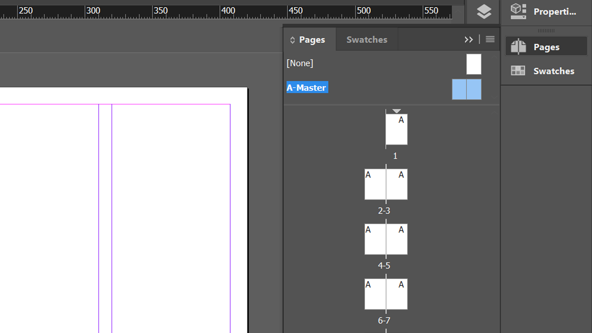 InDesign default master page
