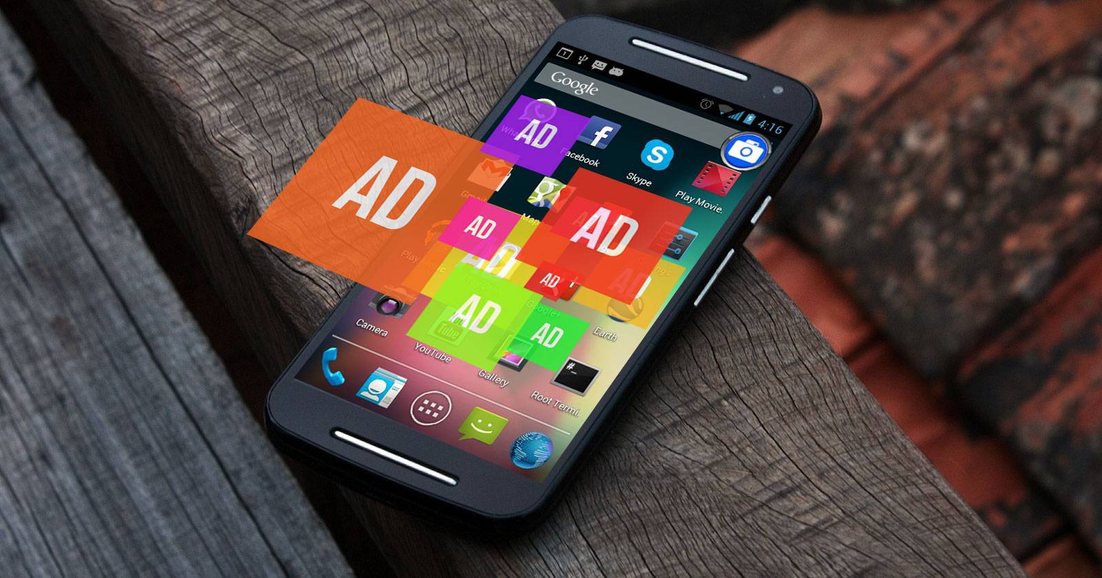 Смартфон Android с экраном мобильной игры