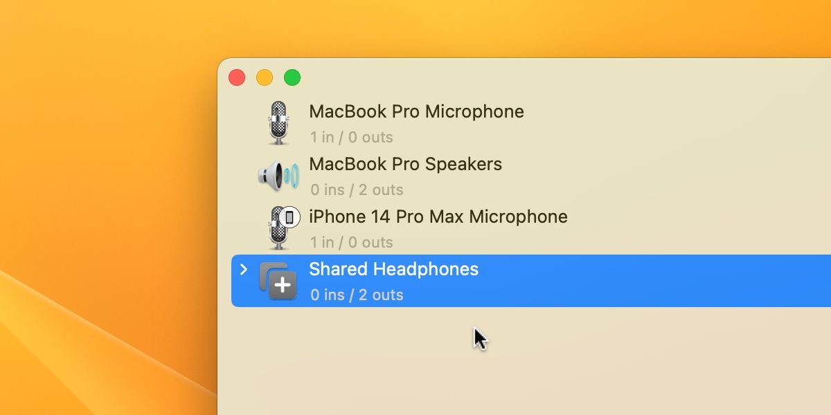 Переименование мульти-аудиоустройства в Audio MIDI Setup на macOS