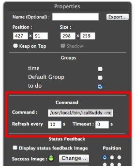 Вывод событий iCal на рабочем столе с форматированием