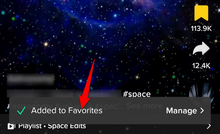 Видео добавлено в Избранное — иконка выделена