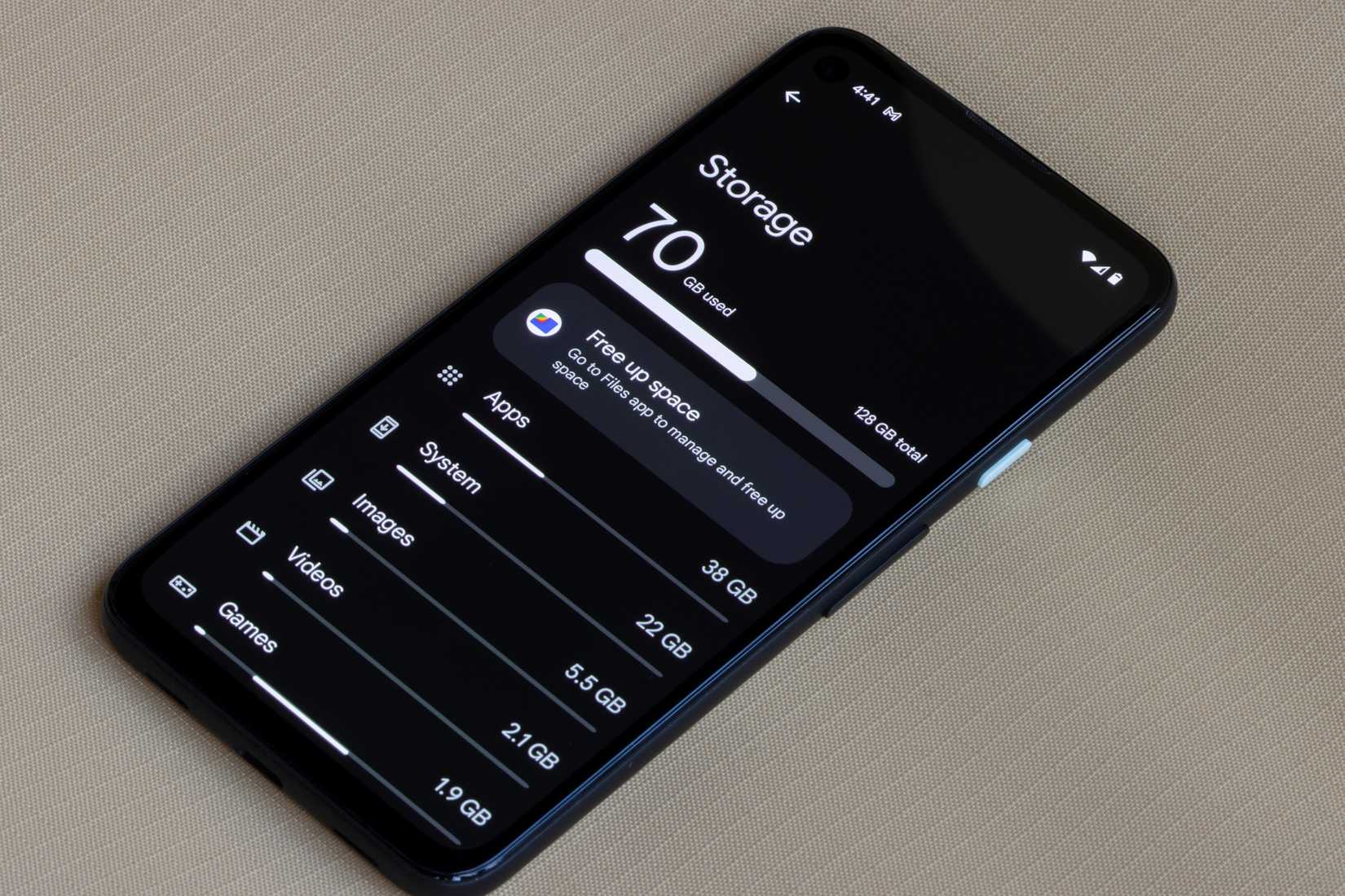Меню хранилища на Android