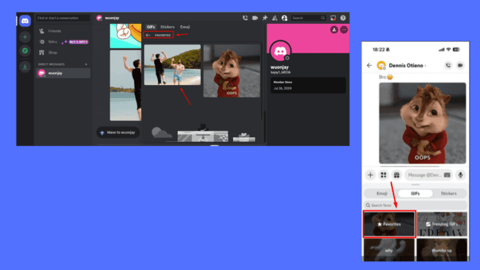 Как добавить GIF в избранное в Discord