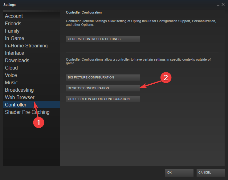 Click the Desktop Configuration button.