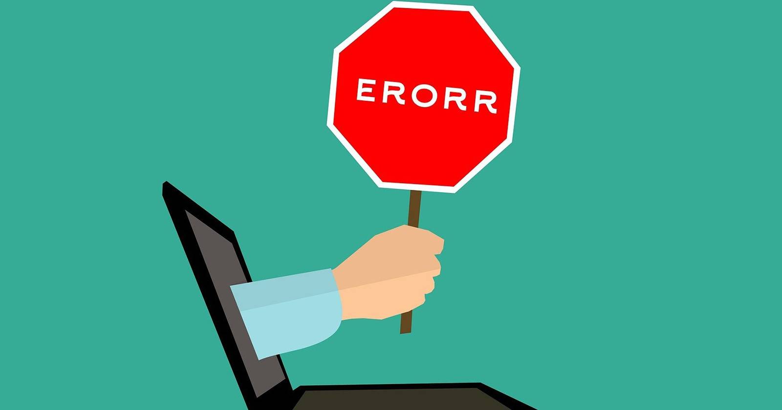 Fehlermeldung auf einem Computerbildschirm