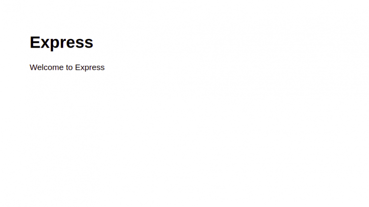 Шаблон приложения Express — скриншот