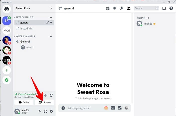 Кнопка для начала трансляции на ПК