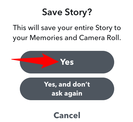Подтвердите «Да» в запросе сохранения
