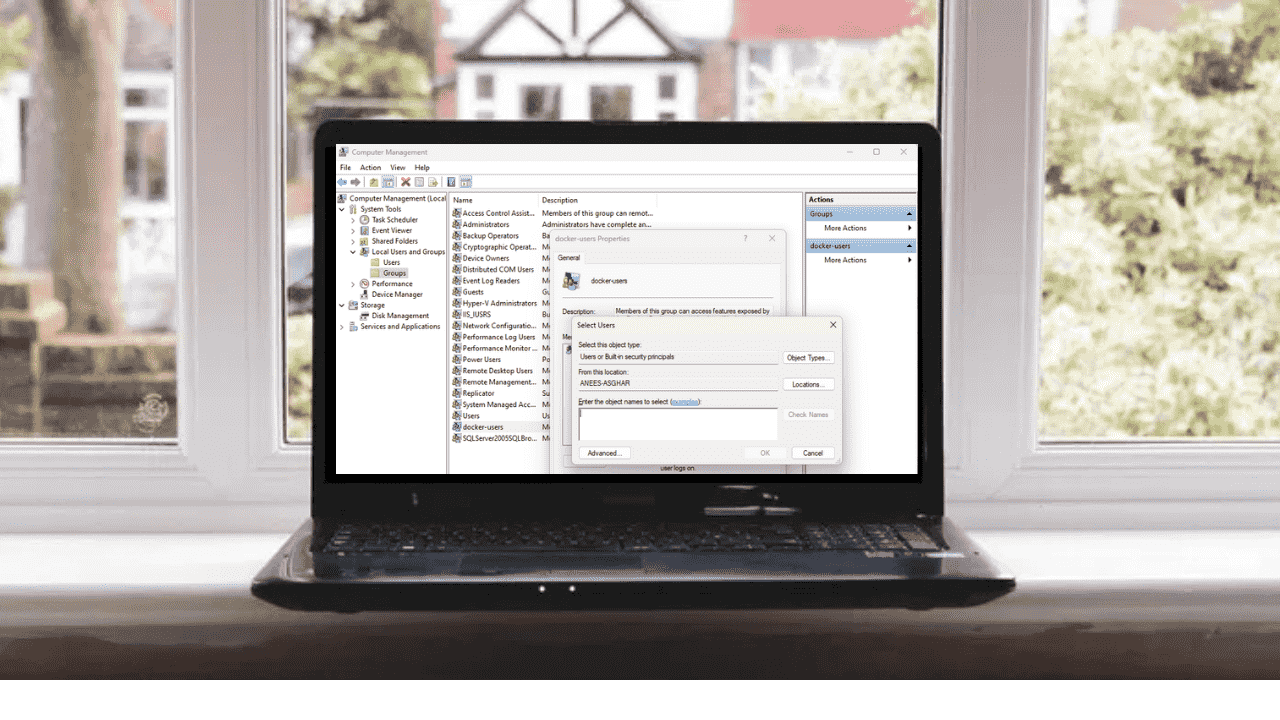 Añadir usuario al grupo docker-users en Windows