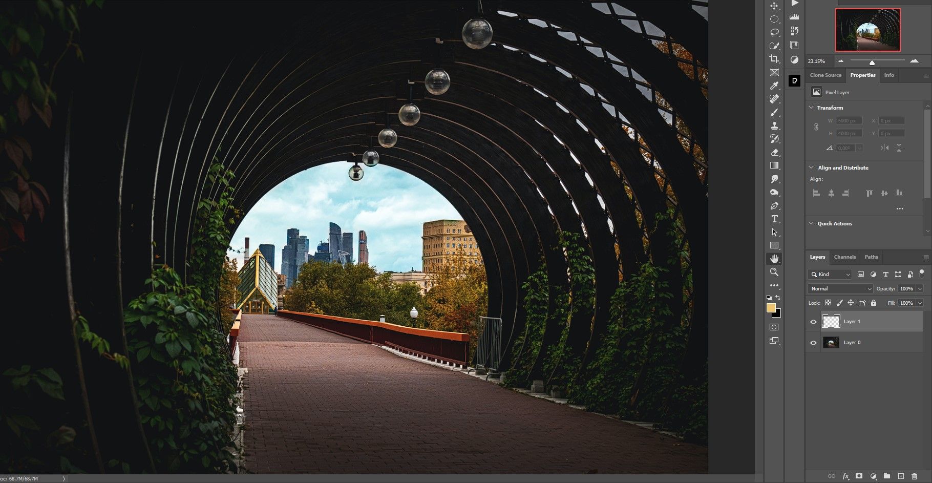 Шаг 1: новый пустой слой