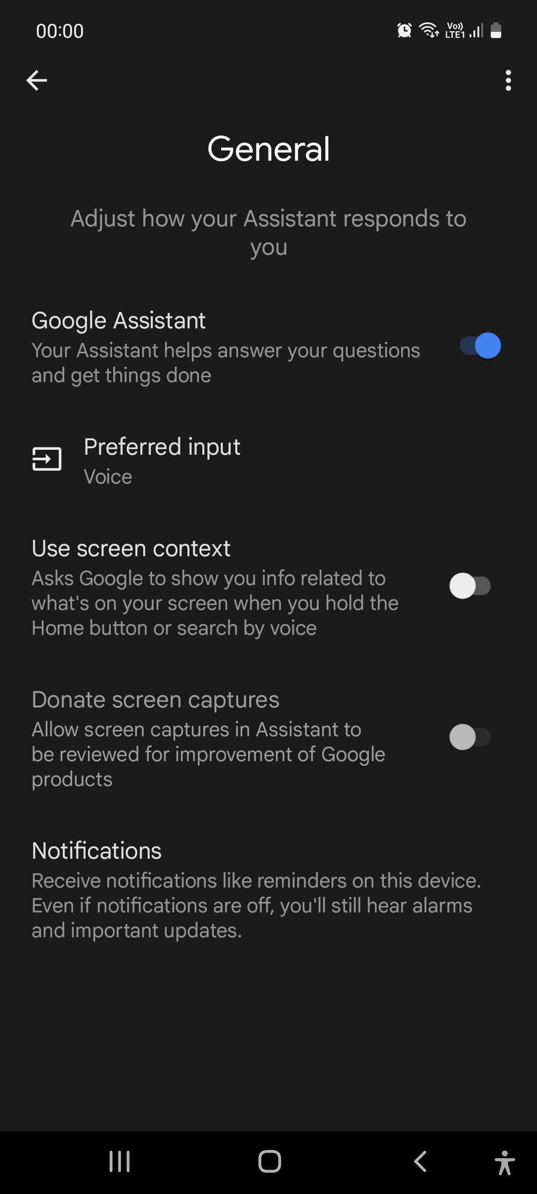 Экран включения Google Assistant — шаг 4