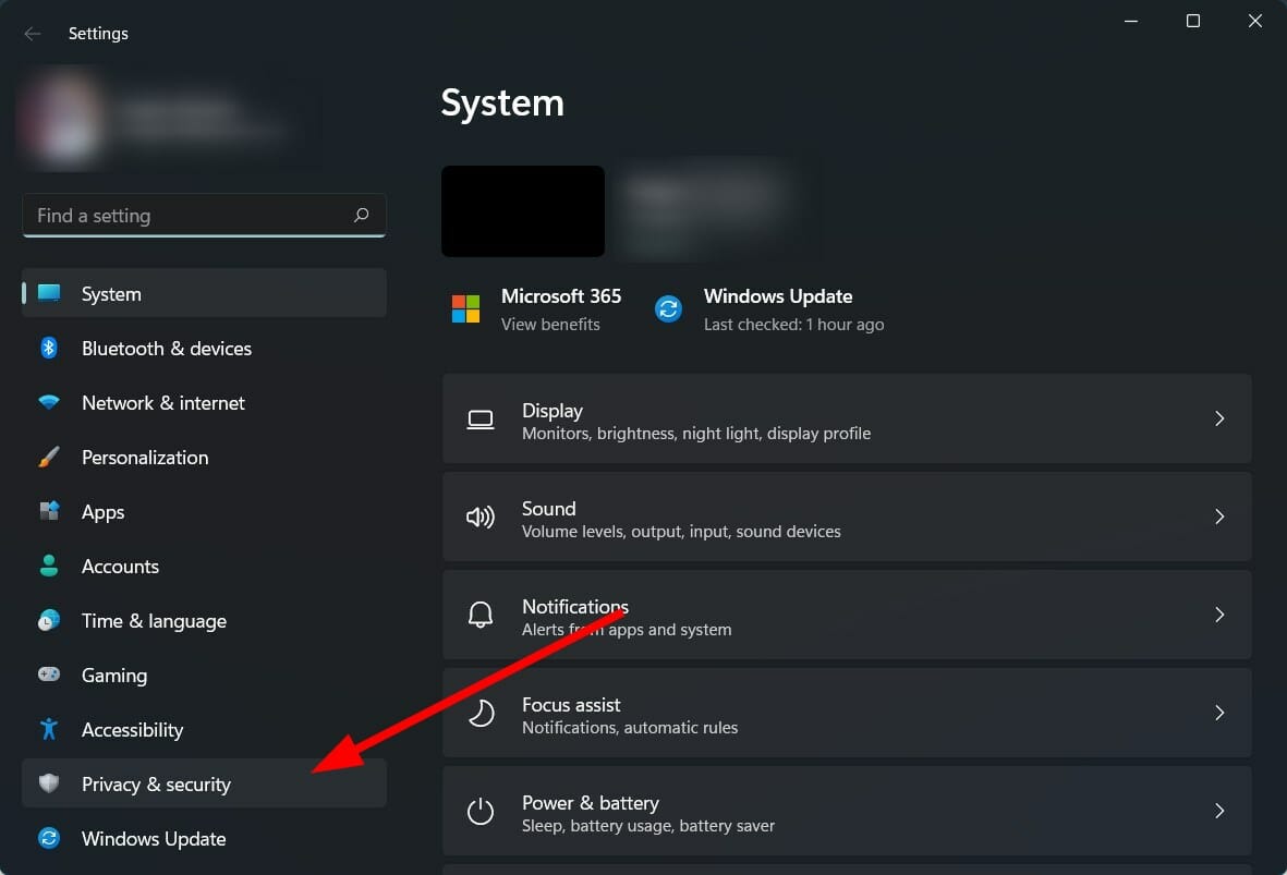 Параметры конфиденциальности и безопасности