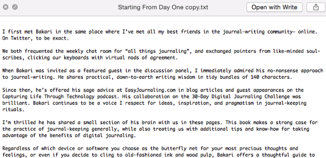 Простой текст для черновика