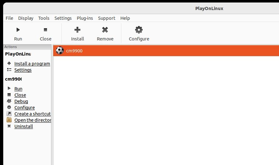 Запуск ПО в PlayOnLinux