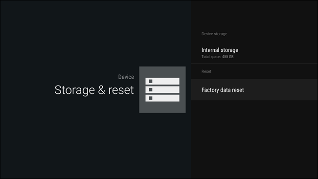 Опции: внутренняя память и сброс данных