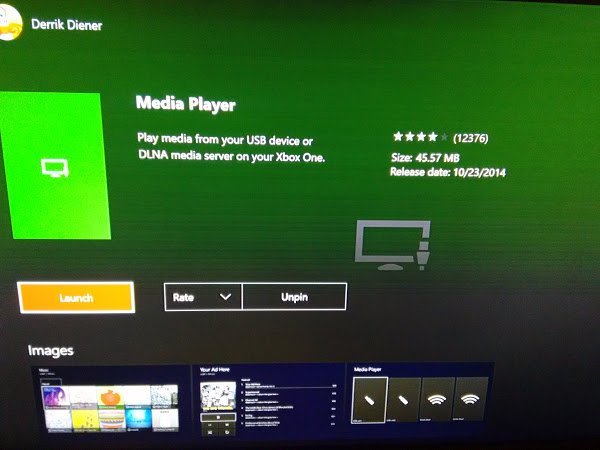 Установка Media Player на Xbox One