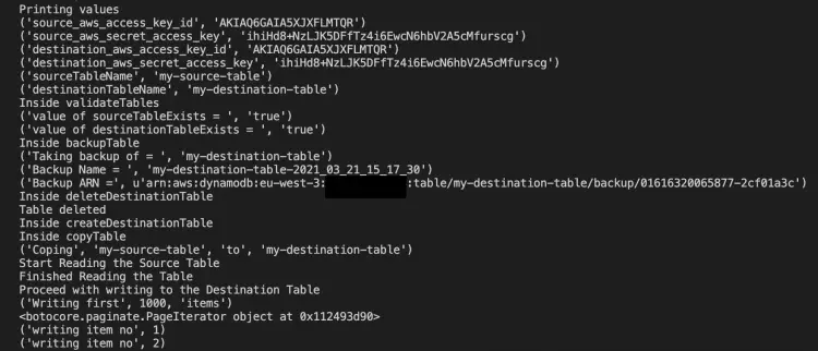 Обе таблицы существуют — резерв и копирование