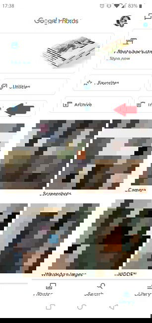 Google Фото — Корзина