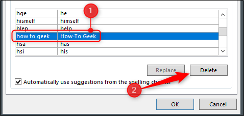 Выбор записи для удаления