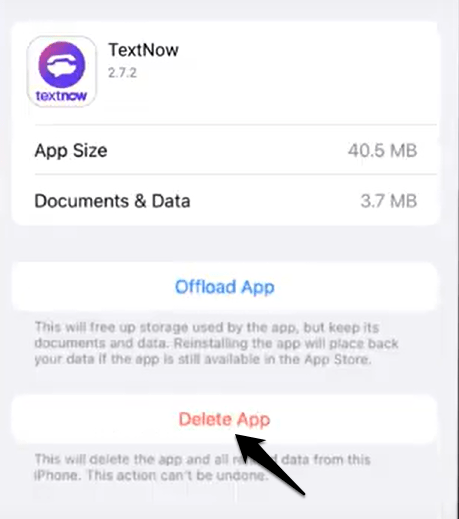 Delete TextNow