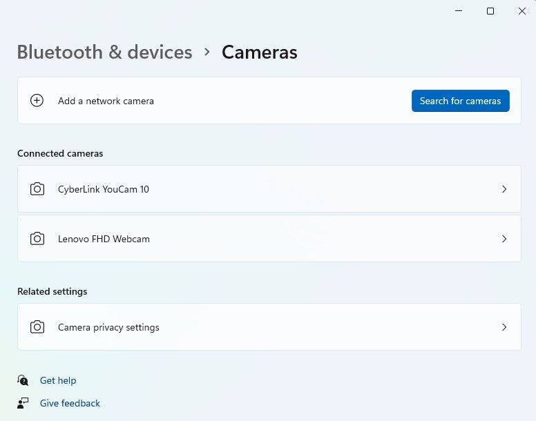 Изменение базовых настроек камеры с превью изображения