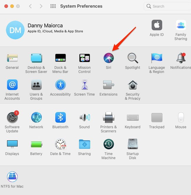 Siri Window Mac System Preferences
